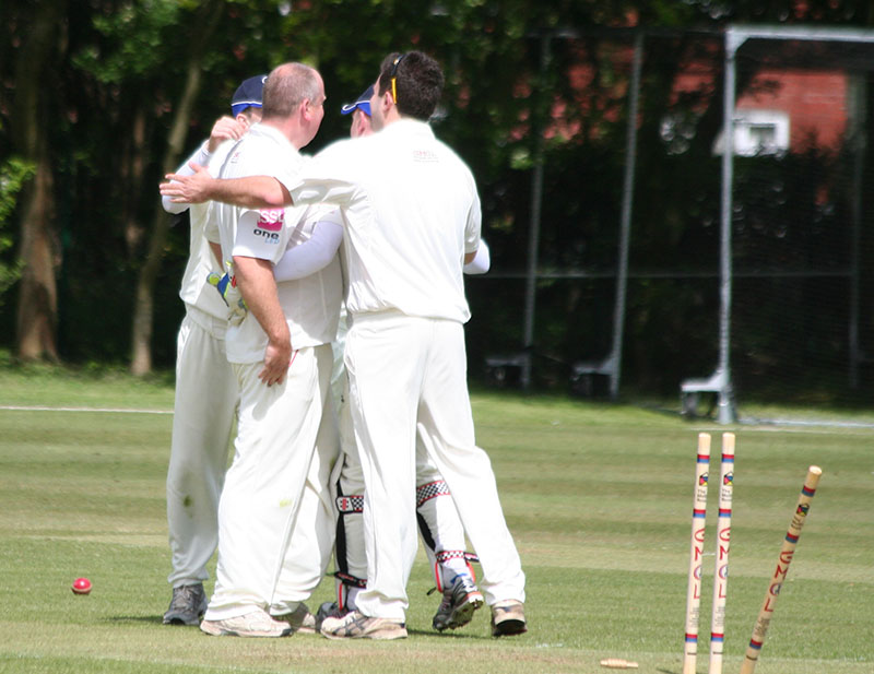 Nick takes a wicket